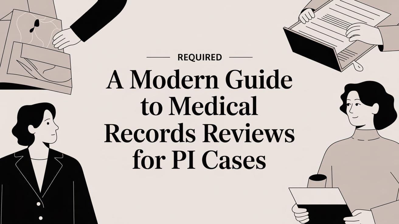 A Modern Guide to Medical Records Reviews for PI Cases