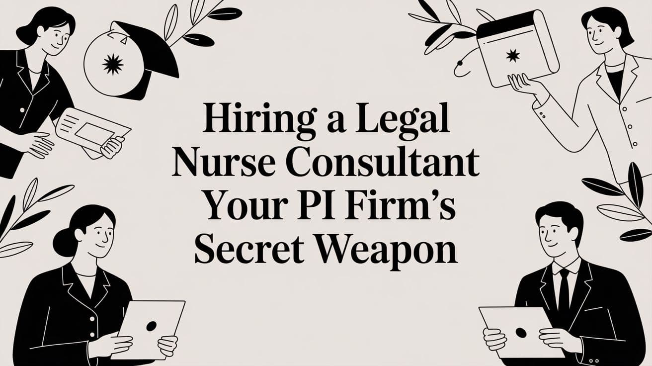 Hiring a Legal Nurse Consultant Your PI Firm's Secret Weapon