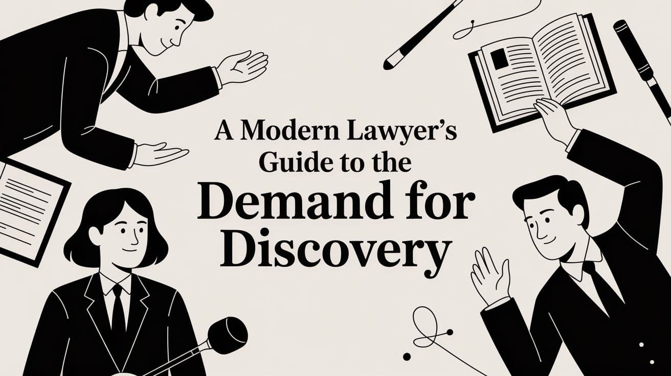 A Modern Lawyer's Guide to the Demand for Discovery