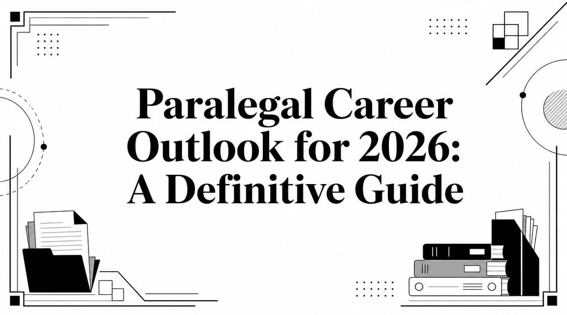 Paralegal Career Outlook for 2026: A Definitive Guide