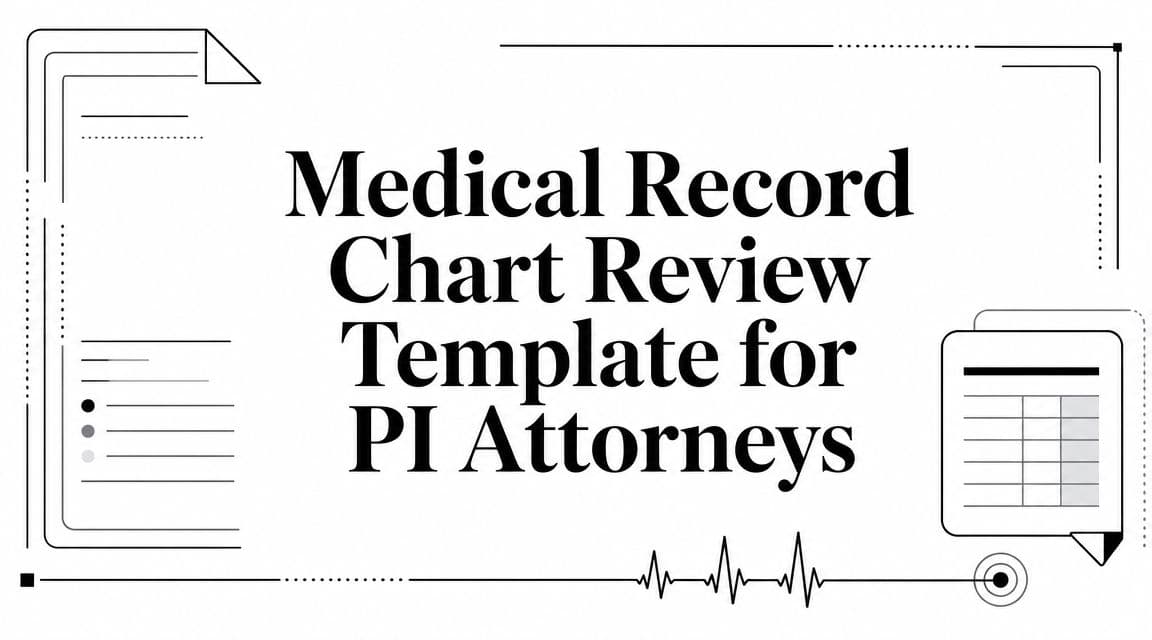 Medical Record Chart Review Template for PI Attorneys