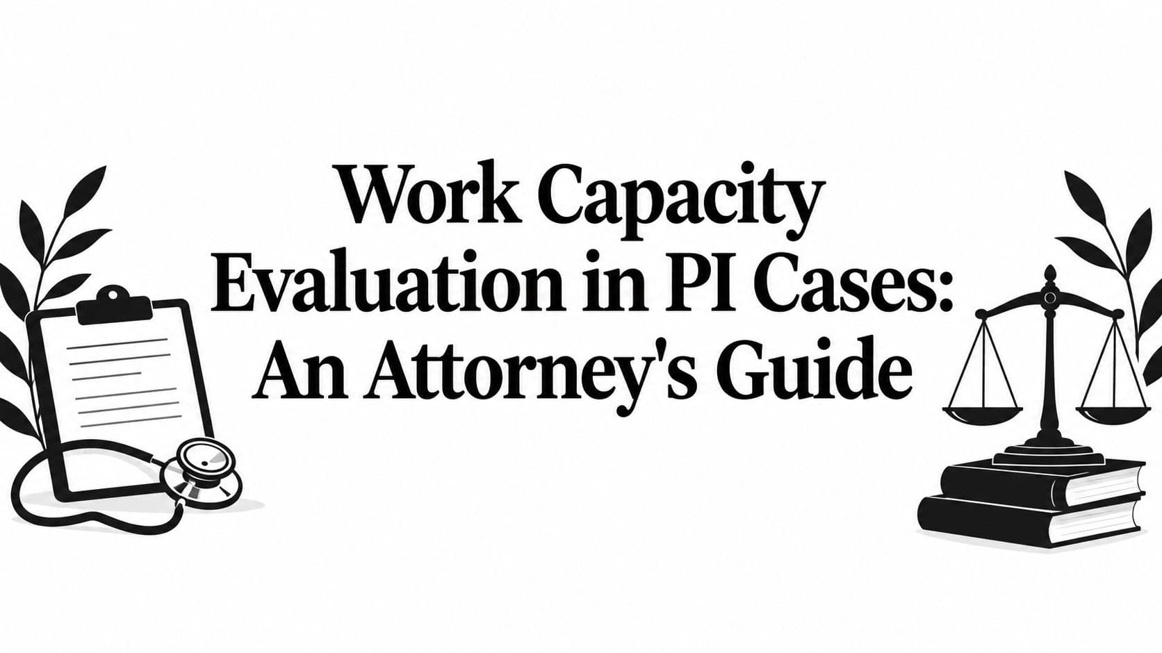 Work Capacity Evaluation in PI Cases: An Attorney's Guide