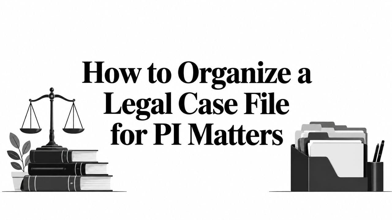 How to Organize a Legal Case File for PI Matters