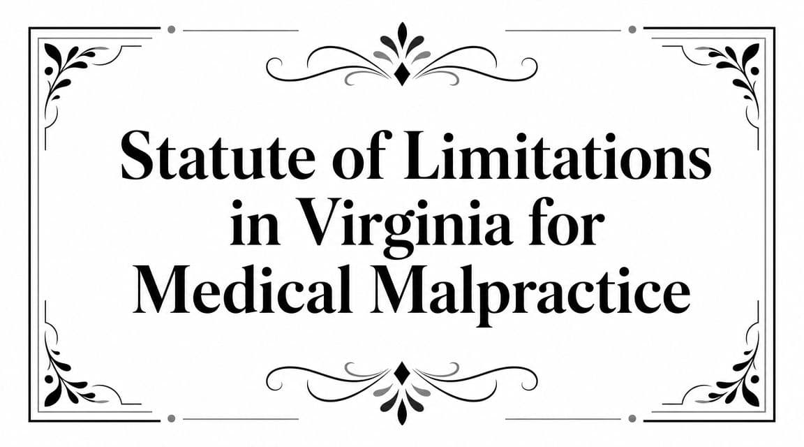 Statute of Limitations in Virginia for Medical Malpractice