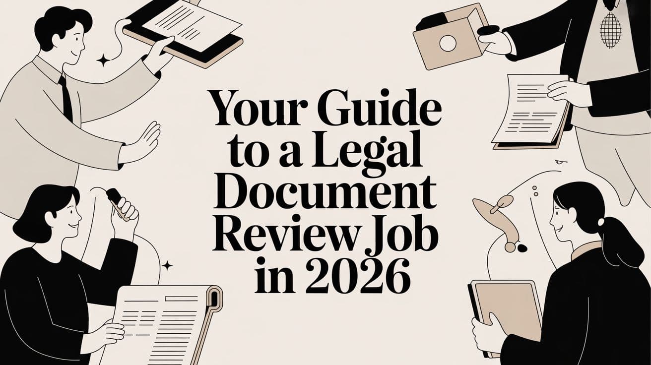 Your Guide to a Legal Document Review Job in 2026