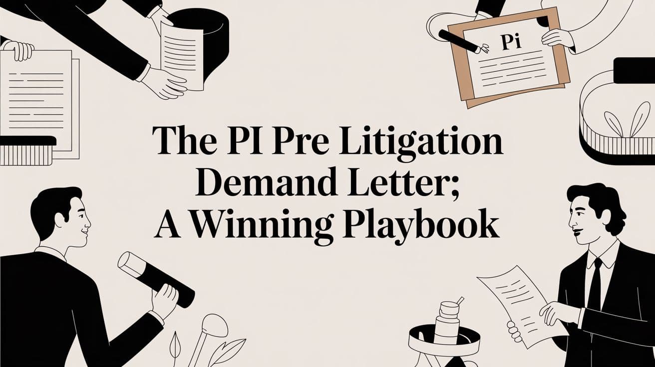 The PI Pre Litigation Demand Letter: A Winning Playbook