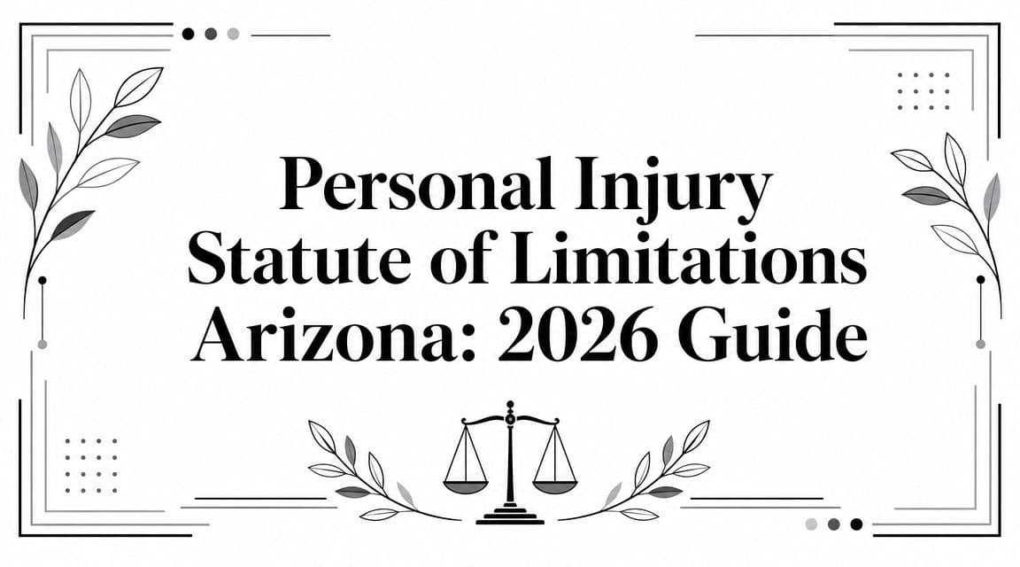 Personal Injury Statute of Limitations Arizona: 2026 Guide