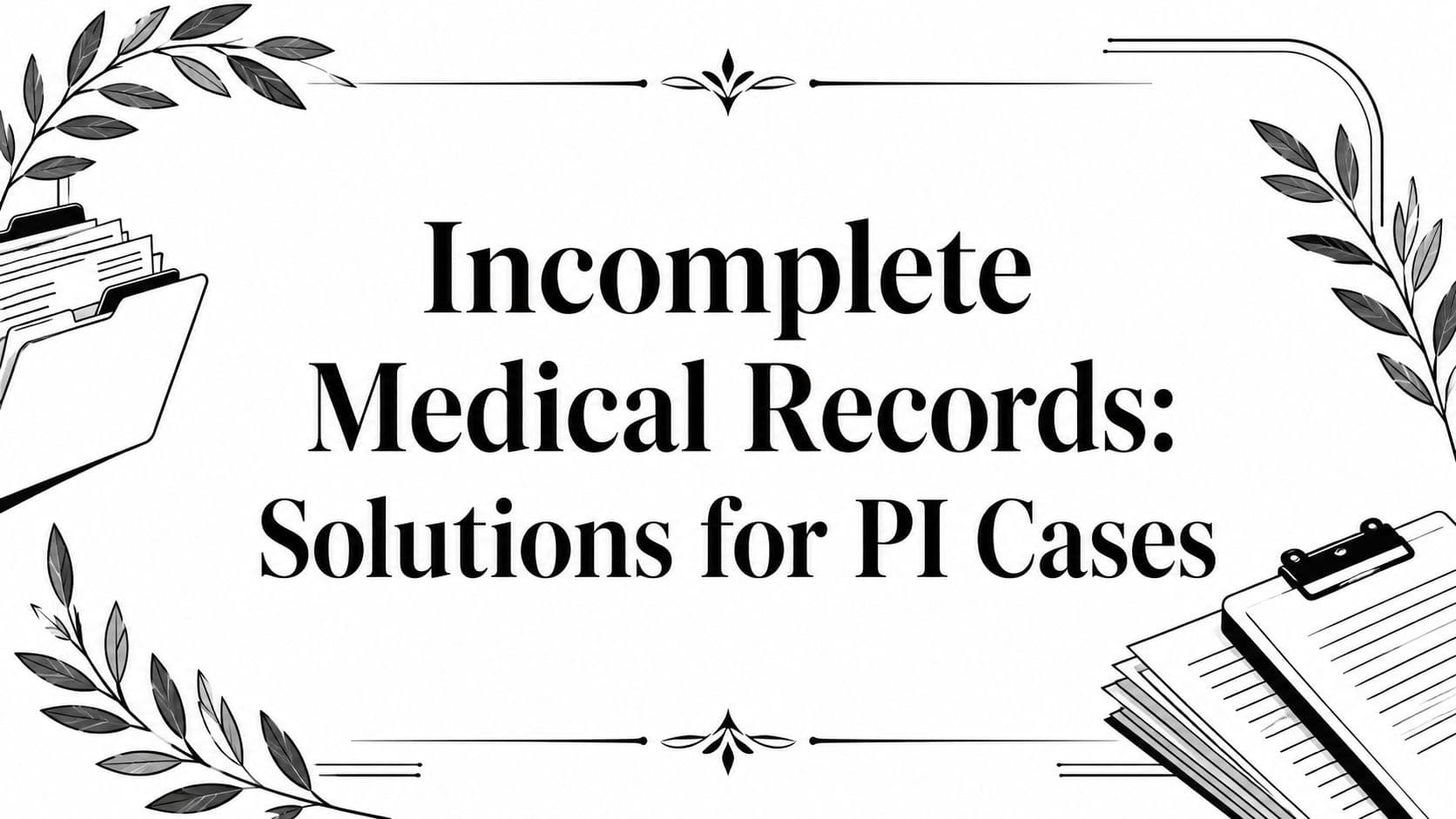 Incomplete Medical Records: Solutions for PI Cases